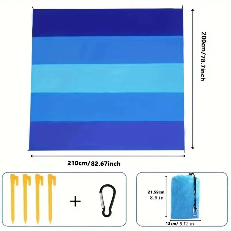 

Beach Blanket Sandproof 200 X 210cm Waterproof Beach Mat Lightweight Picnic Blanket For Travel Hiking Sports