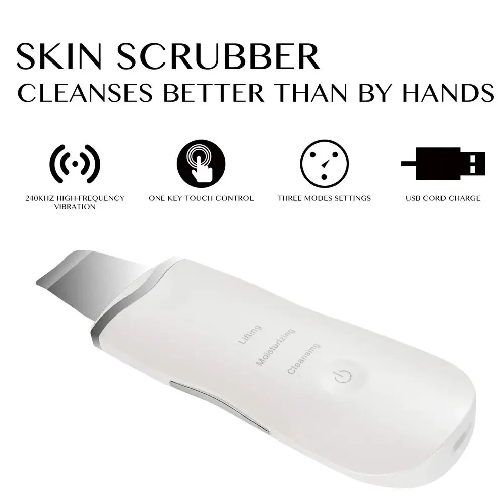 Skin Scrubber Remove Vibrate Deep Face Cleaning Dirt Blackhead Reduce Wrinkles Facial Lifting Peeling Tool Not Ultrasonic Shovel