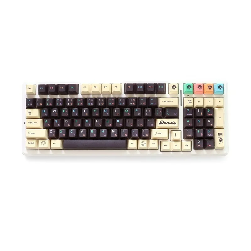 Donut keycaps 129-key PBT material five-sided sublimation original highly adapted to Gateron/Cherry
