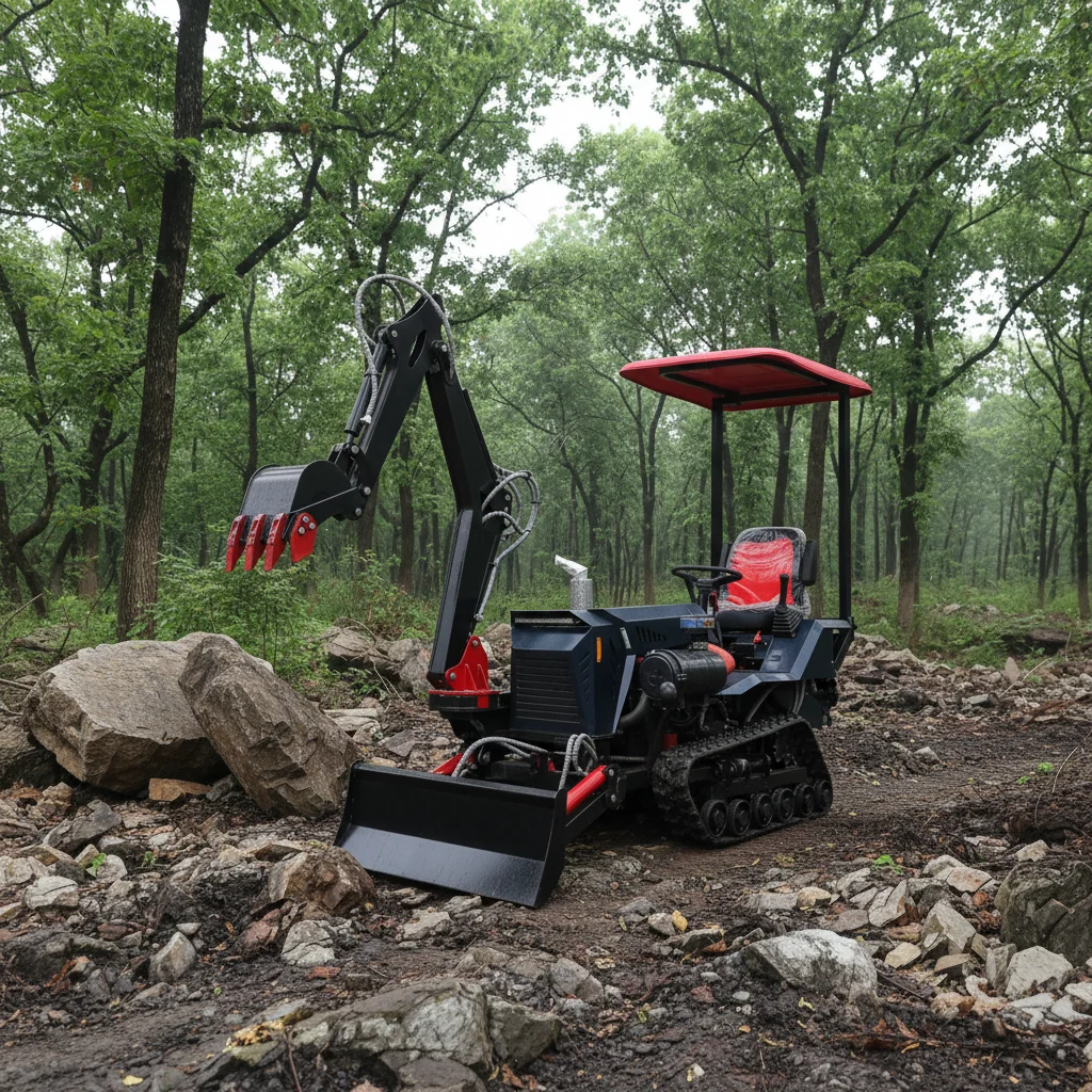 

New Hot Sale 80HP Farm Crawler Tractor For Sale Hydraulic Rotary Tiller With Quick Hitch Crushing Hammer