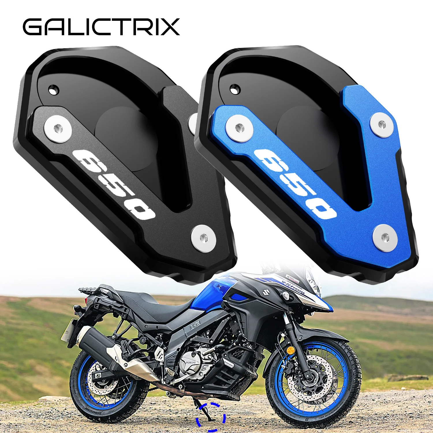 For SUZUKI VSTROM 650 DL650 650XT V-strom 650 XT Vstrom650 2004-2024 Motorcycle Accessories Side Stand KickStand Extension Pad