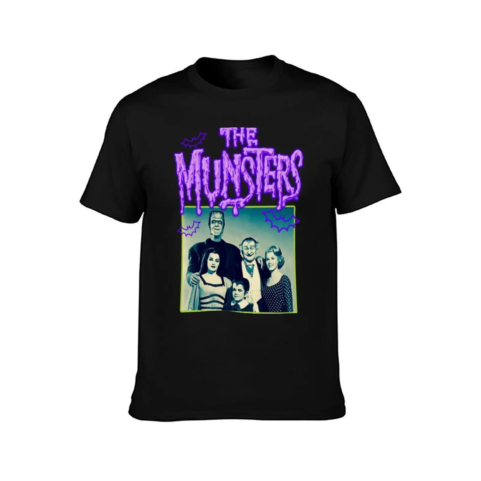 The Munster T-Shirt, Summer Casual Cotton Tee, Oversized Streetwear Tops, Vintage Graphic Print, Loose Fit Short Sleeve