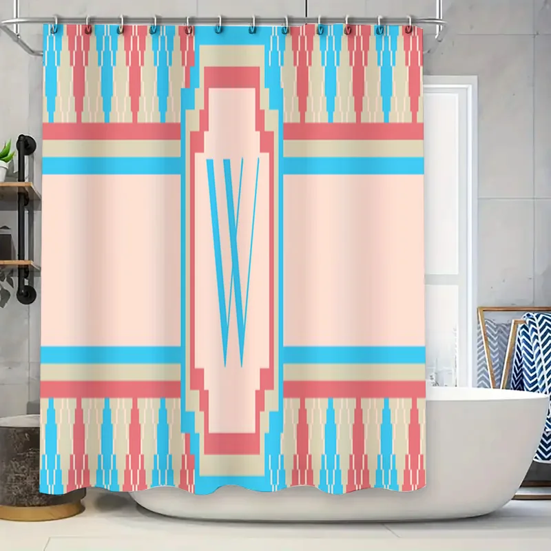 

Роскошный набор акварельных занавесок для душа из мягкой ткани с принтом и лунным дизайном для декора ванной комнаты