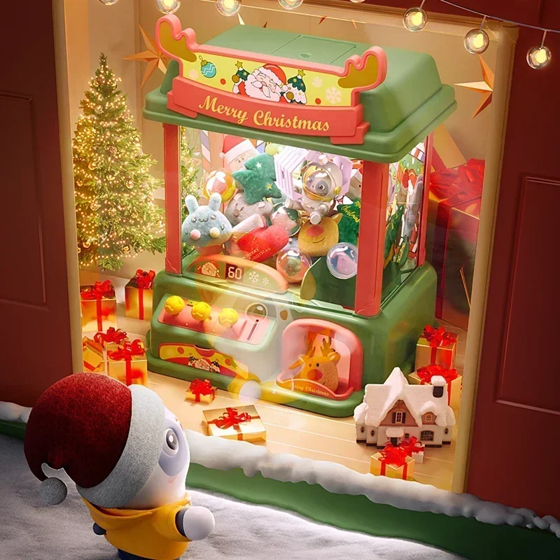 Weihnachten Klaue Maschine Spielzeug Elektronische Arcade Spiel Fangen Mini Puppe Maschine Musik Party Verkauf Santa Weihnachten Geschenk Für Kind