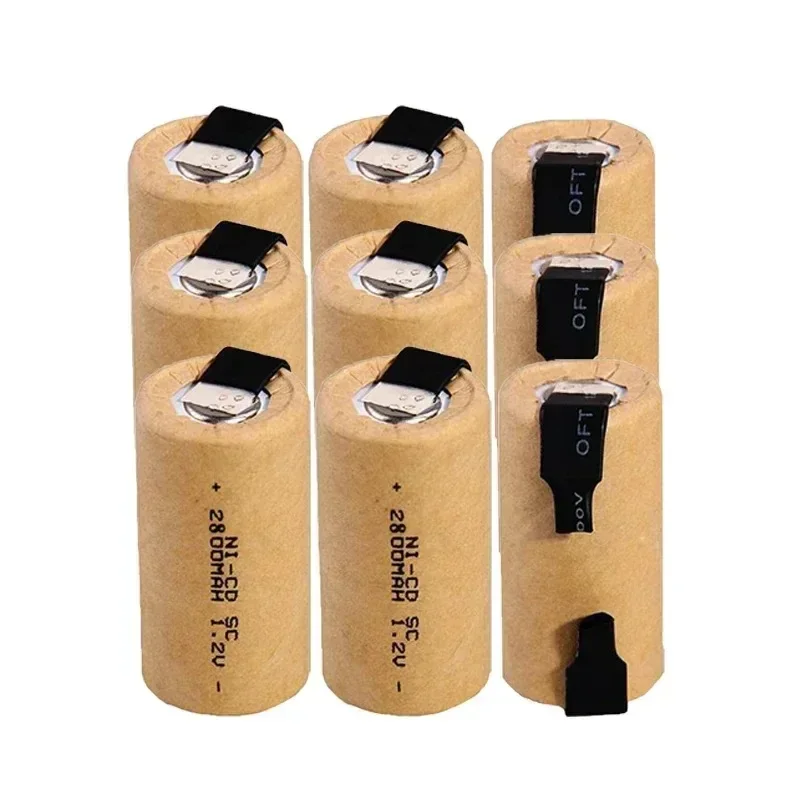 1.2V SC NI-CD battery 1.2V*3 3.6V 2800mAh Sub C SC NI-CD Batteries For self-installatio Screwdrivers Electric Drills Power Tools