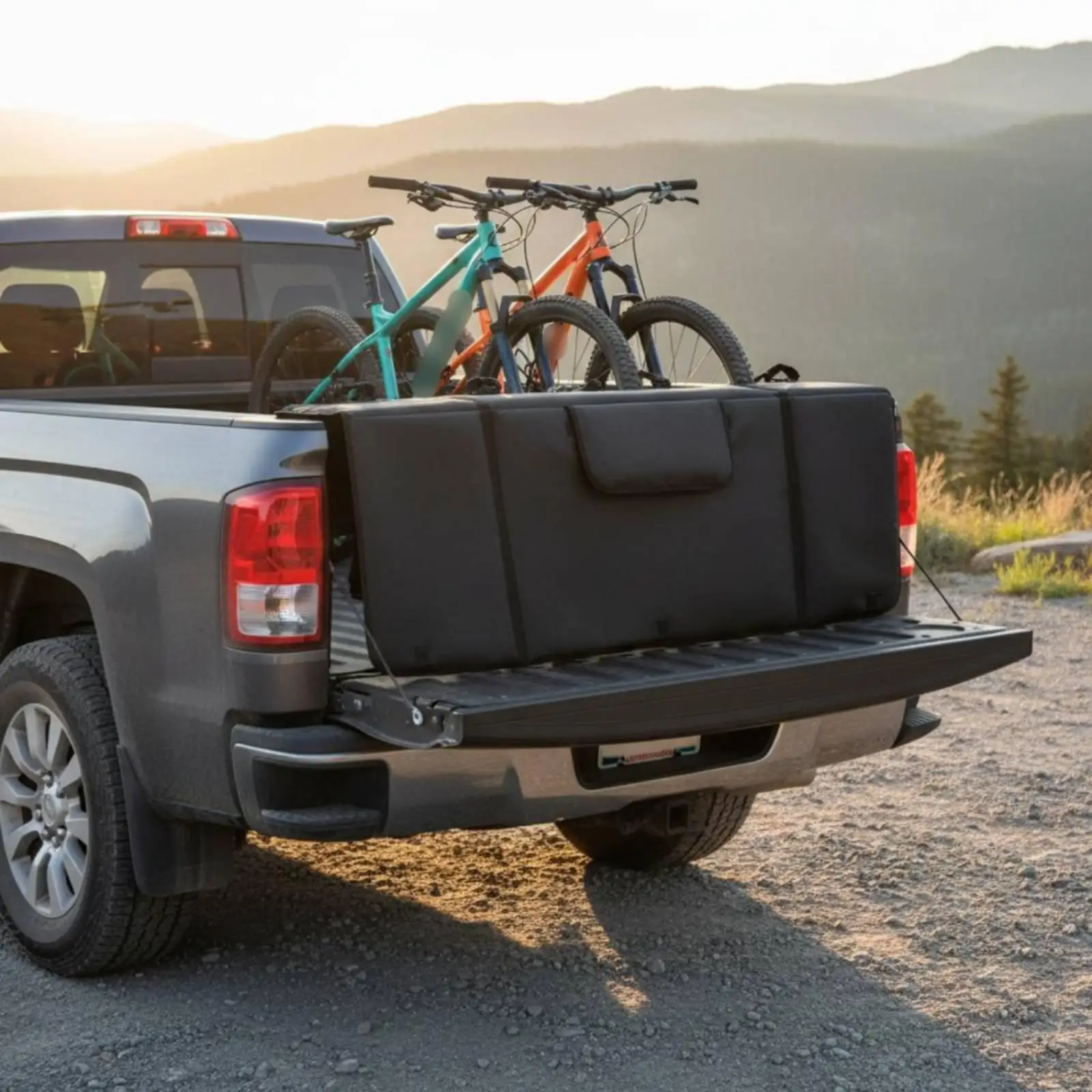Oxford Cloth Truck Tailgate Pad Secure Bike Carrier Heavy Duty Rear Protection Compatible for Auto Bicycle Rack Pickup Truck