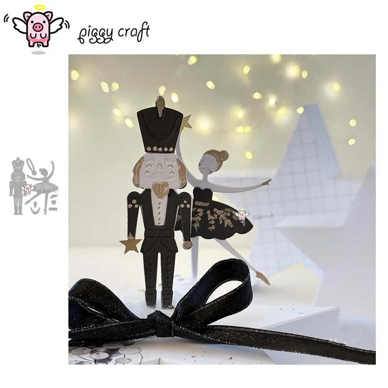 

Piggy Craft metal cutting dies cut die mold The Nutcracker ballerina Scrapbook paper craft knife mold blade punch stencils dies