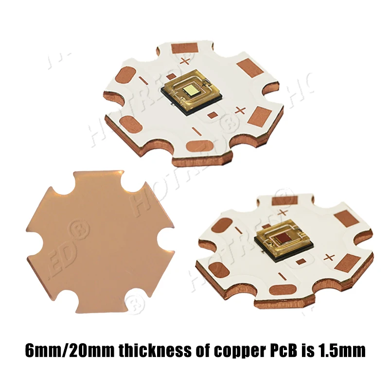 LED 20 واط عالية الطاقة ضوء الليزر الخرز مصلحة الارصاد الجوية 5050 XML2.2V الأحمر 620nm 3 فولت الأزرق 450nm الأخضر 520nm ل مصباح يدوي خارجي الشعلة ملحق #5