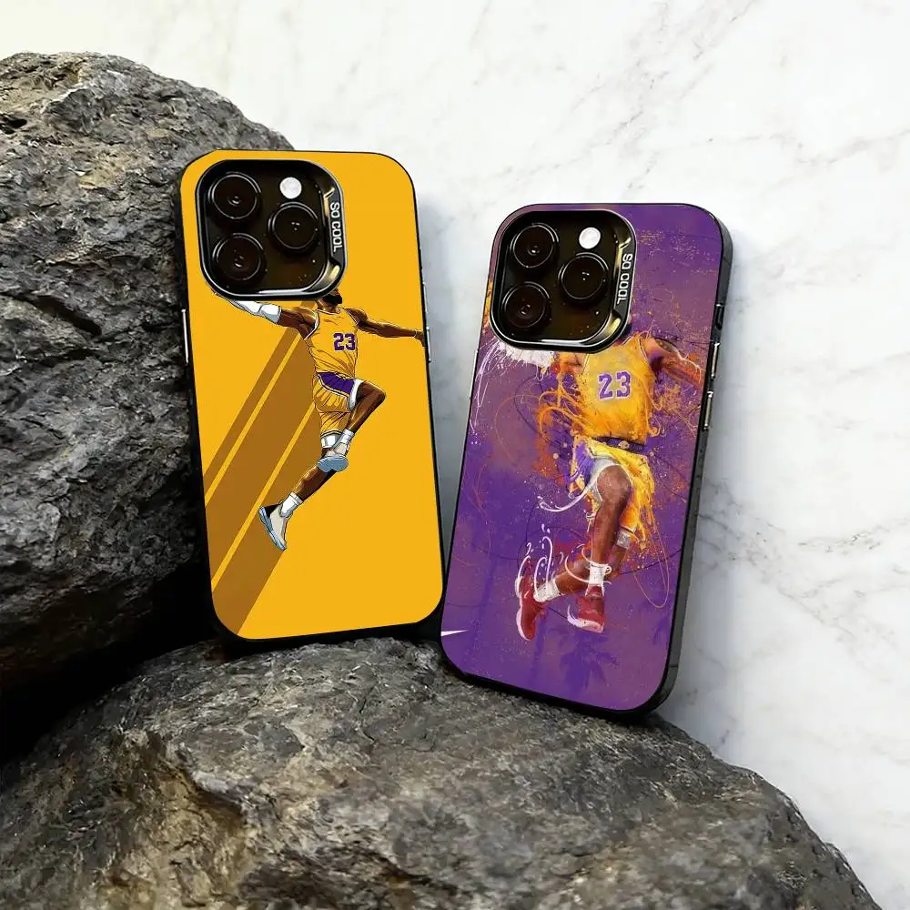 LeBron James Phone Case For iPhone 17,16,15,14,13,12,11 Plus,Pro Max,XS,Colorful Silver Black Cover