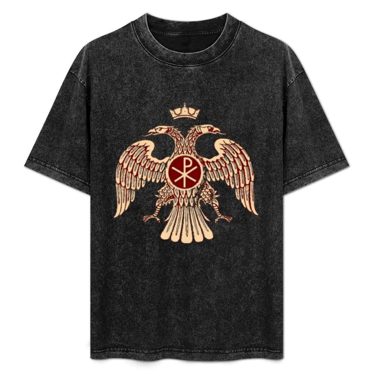 

Byzantine Eagle Symbol Flag T-Shirt Comfortable Workout Short Sleeve Shirt