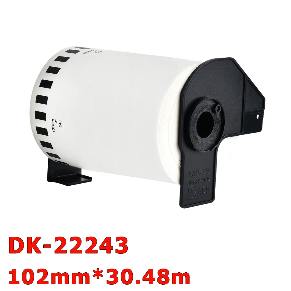 ブラザー,dk22243,DK-22243, QL-500, QL-570, QL-800, 102mm * 30.48m用の白い連続感熱紙