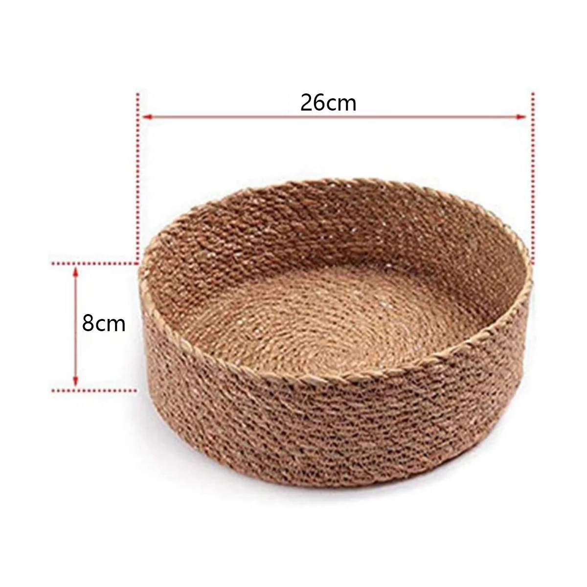 Straw Woven Basket Laundry Hamper Wear-Resistant Snacks Toys Storage Bag Sundries Storage Bins for Dorm