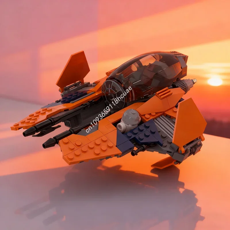

381 деталь MOC Eta 2 Actis Class Interceptor Star Model, конструктор, игрушка, рождественский подарок, строительные блоки, DIY, кирпичики, для детей, на день рождения