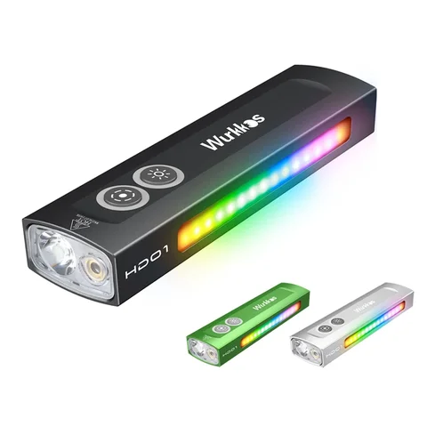 Wurkkos NOWA Wielofunkcyjna latarka HD01 1200 LM z zielonym światłem Białe światło 90CRI Boczne światła RGB IP65 Wodoodporna turystyka piesza