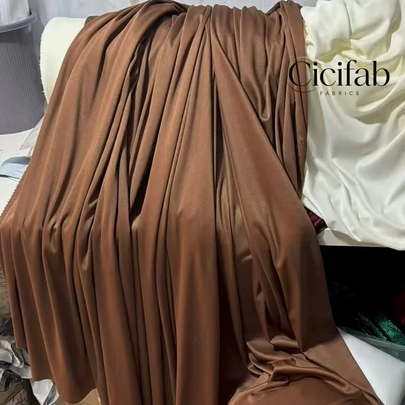 Brown Cream  Chocolate Draping Fabric for Wedding Decor Curtains Tablecloths  Backdrops 160cm Wide DIY Material