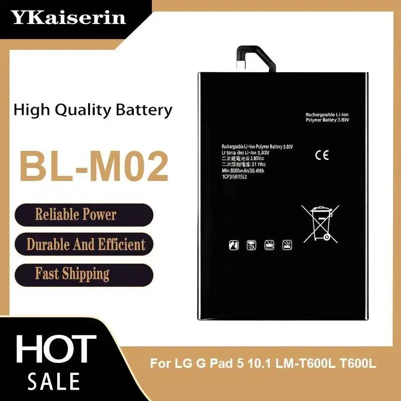 

Аккумулятор для планшета высокого качества 8200 мАч для LG G Pad 5 10.1 LM-T600L T600L BL-M02
