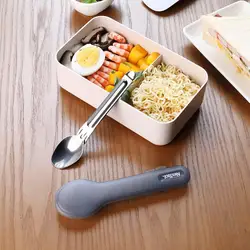 NexTool Outdoor Pure Titanium Spork and Spoon Reusable Camping Tableware Set with Case for Camping 6.29-Inch Long Handle