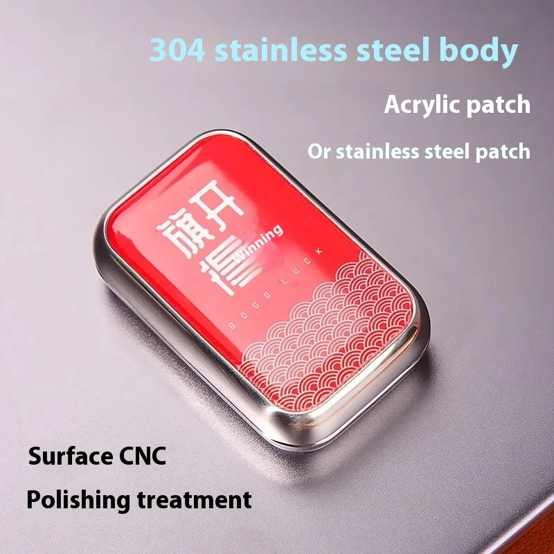 BingFruit EDC Moneta magnetica a scatto in acciaio inossidabile Push Finger Giocattolo antistress Lega metallica Posizione infinita Fidget Spinner