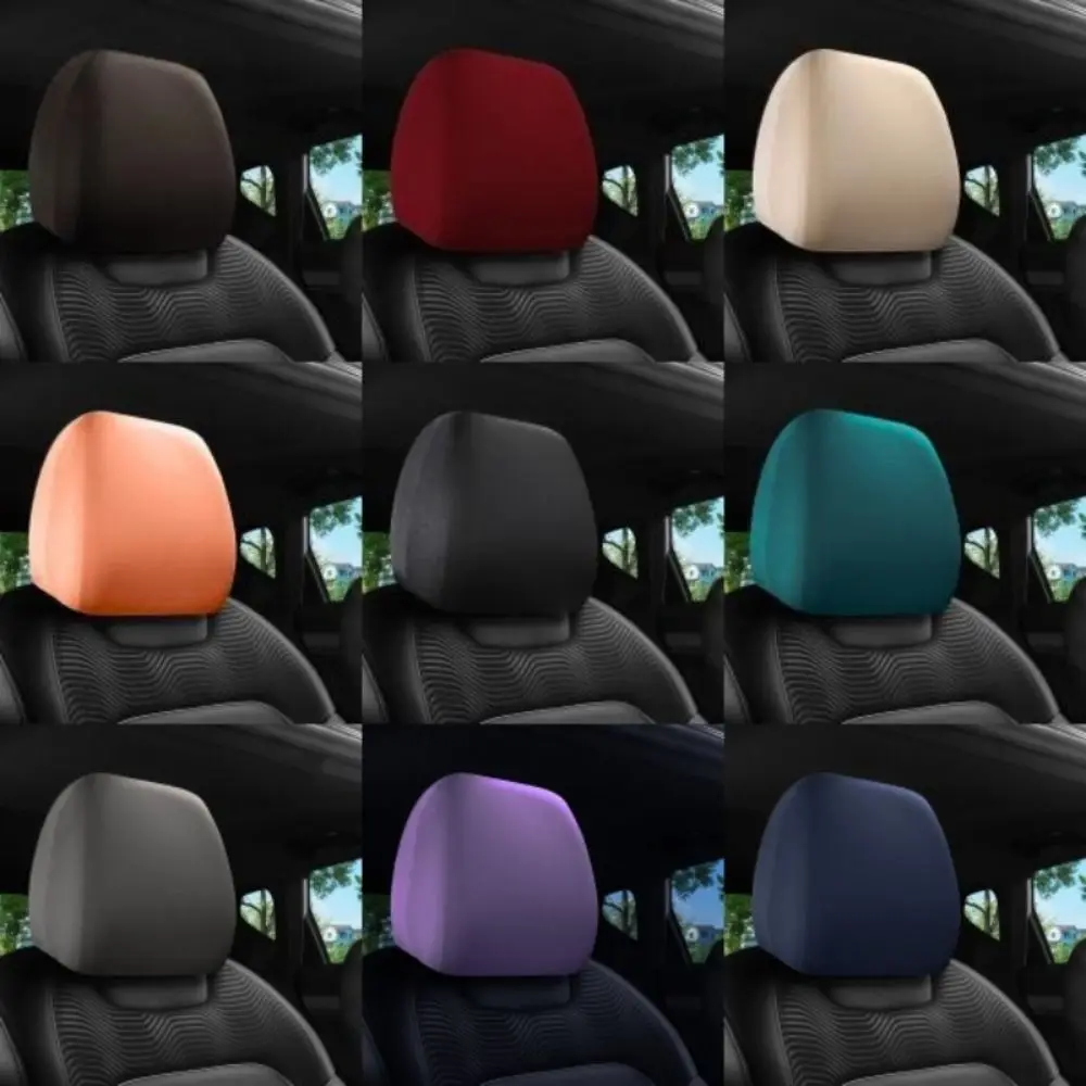 Car Seats Cover Style Black Dirt-proof Cloth Headrest Cover Non-Slip for Car Truck SUV Auto Universal Car Interior Accessories