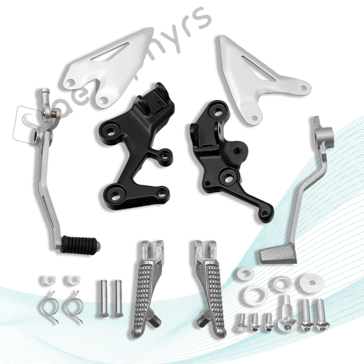 Motorcycle Front Driver Foot pegs Bracket Kit gear shift lever/brake pedal For Kawasaki Ninja 400 2018-2024 Z400 NINJA 500 Z500 - Image 6