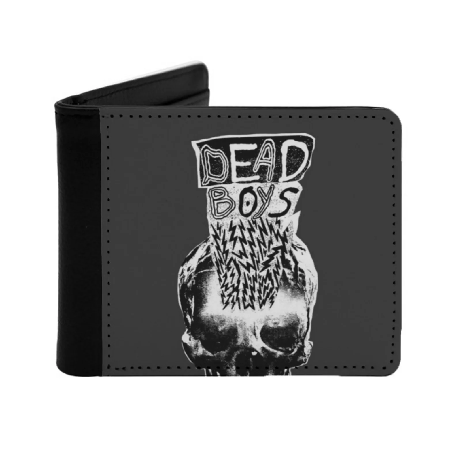 

Мужские кошельки Dead Boys, мужской кошелек, короткий кошелек, складной двойной персонализированный кошелек Dead Boys, панк-череп, внешний коллаж