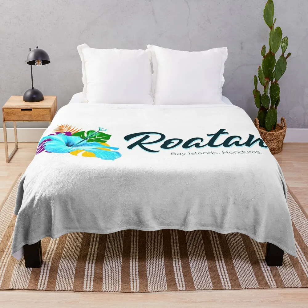 

Floral Roatan Bay Islands Honduras Throw Blanket Luxury Designer Weighted Hairy Furrys Blankets