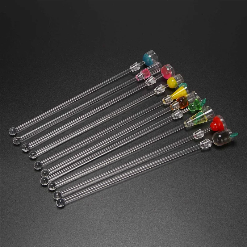 

40Pcs Cocktail Stirrer Drink Mixing Stick Set Acrylic Cocktail Mixer Blender Bar Supplies Swizzle Stirrer
