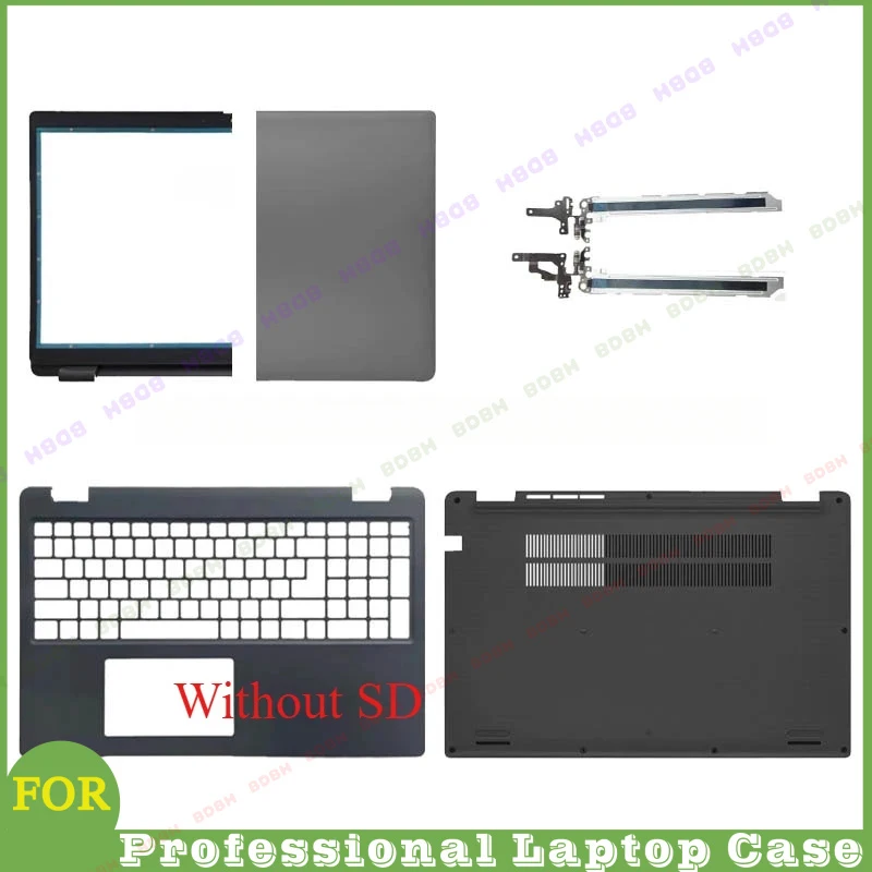 BDBH New For Dell Latitude 3550 E3550 Back Cover/Front Baffle/Keyboard Palm Rest/Bottom Cover Enclosure/Hinge 03JW02 0W4XRY