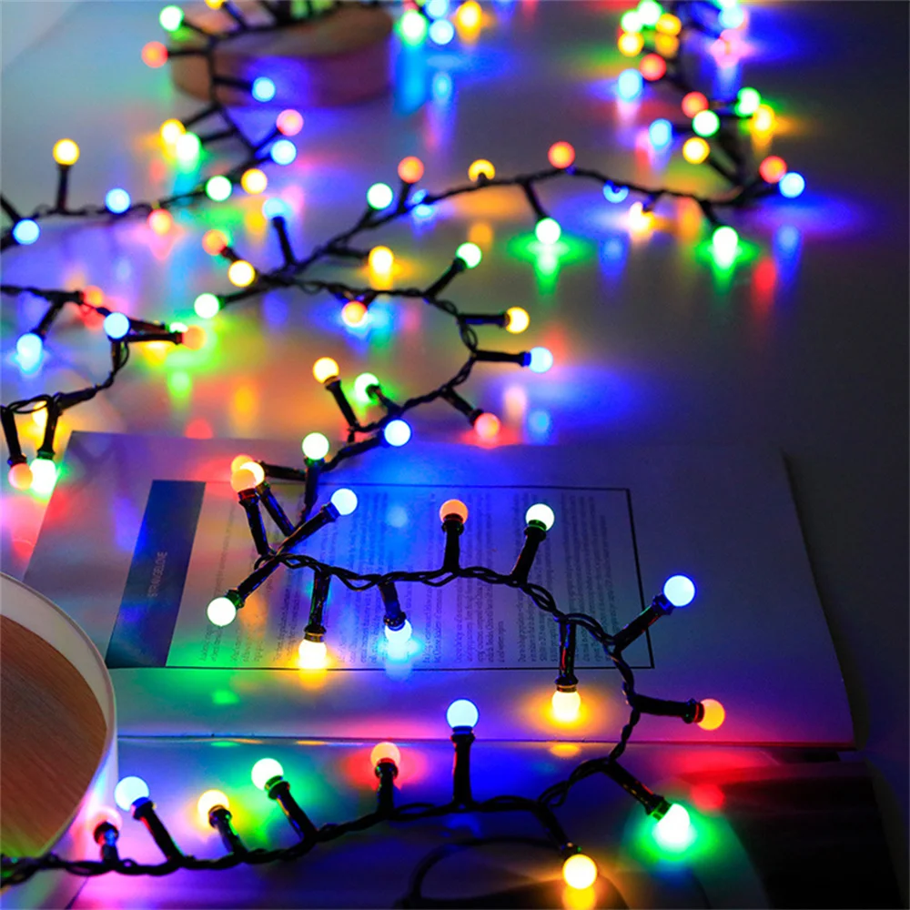 

10M 500 LED Firecracker String Light Outdoor Solar/Plug In Cluster Twinkle Light 8 Mode Home Christmas Party Fairy Garland Light