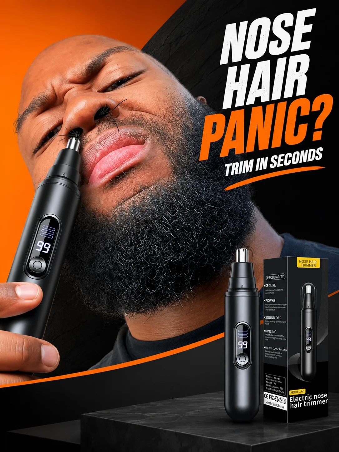 

Nose Hair Trimmer Electric Rechargeable Nose Trimmer Men Shaver Razor Women Nose Hair Cutter Ear Trimmer with digital display