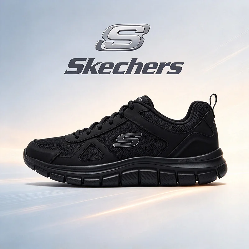Skechers 2026new Men Sports Shoes All Black Breathable Mesh Training Sneakers Casual Walking Footwear 52631-BBK