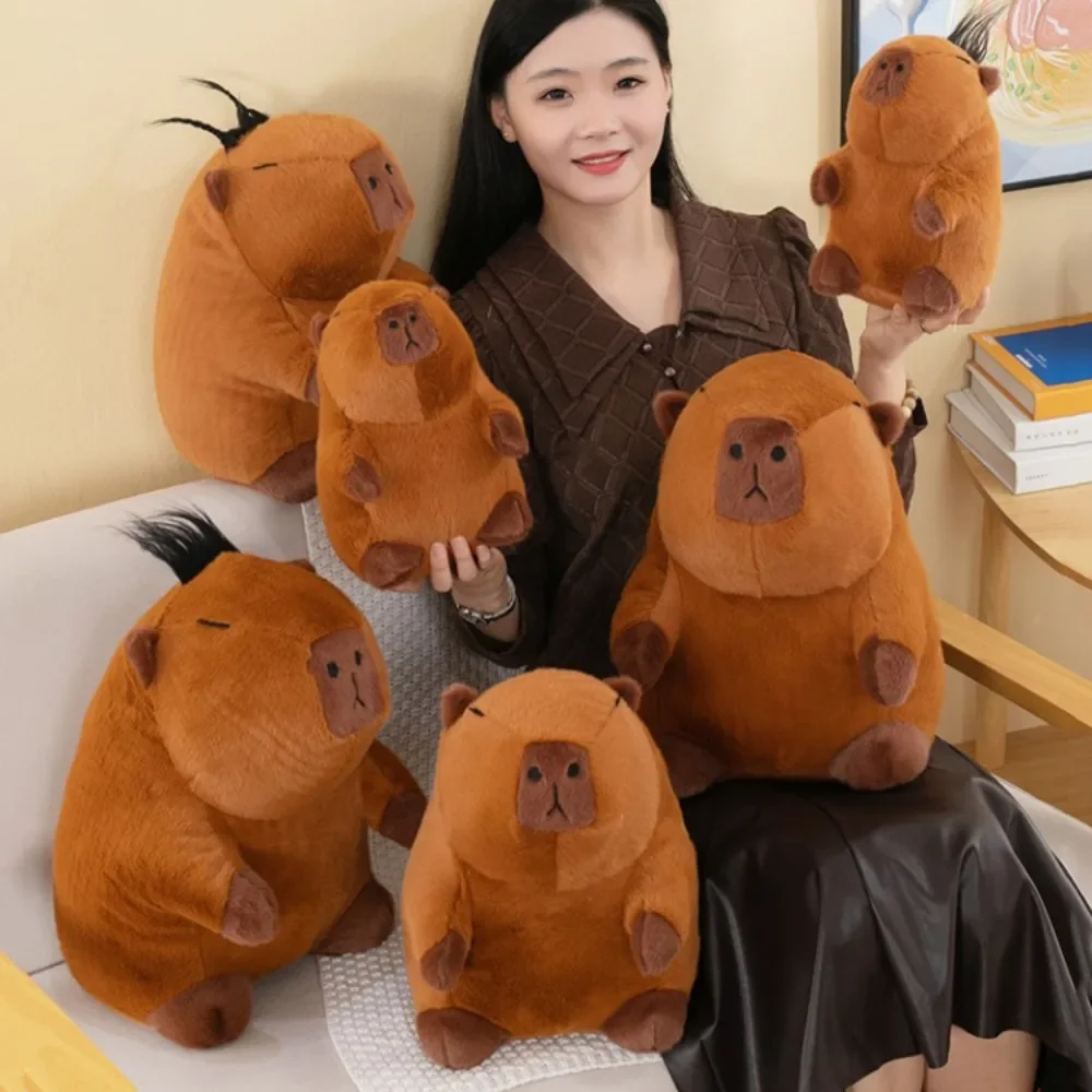 Home Decor Diy Hair Capybara Plush Toy Cartoon Soft Capibara Anime Fluffty Toy Funny Creative Capybara Plush Doll Home Decor