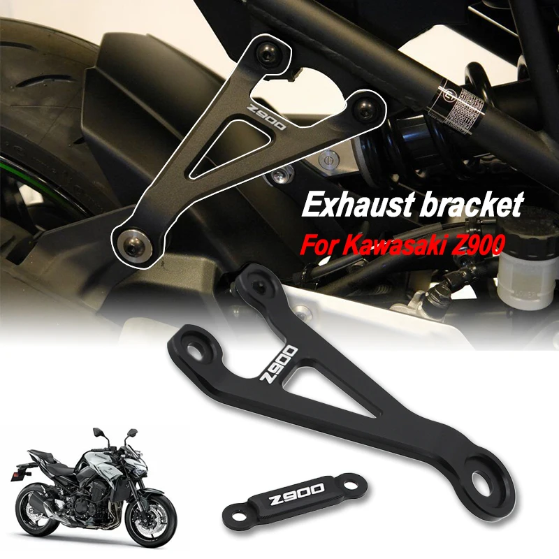 For Kawasaki Z900 2018 2019 2023 Motorcycle CNC Aluminum Exhaust Holder Hanger Exhaust Bracket Mount Holder Exhaust bracket