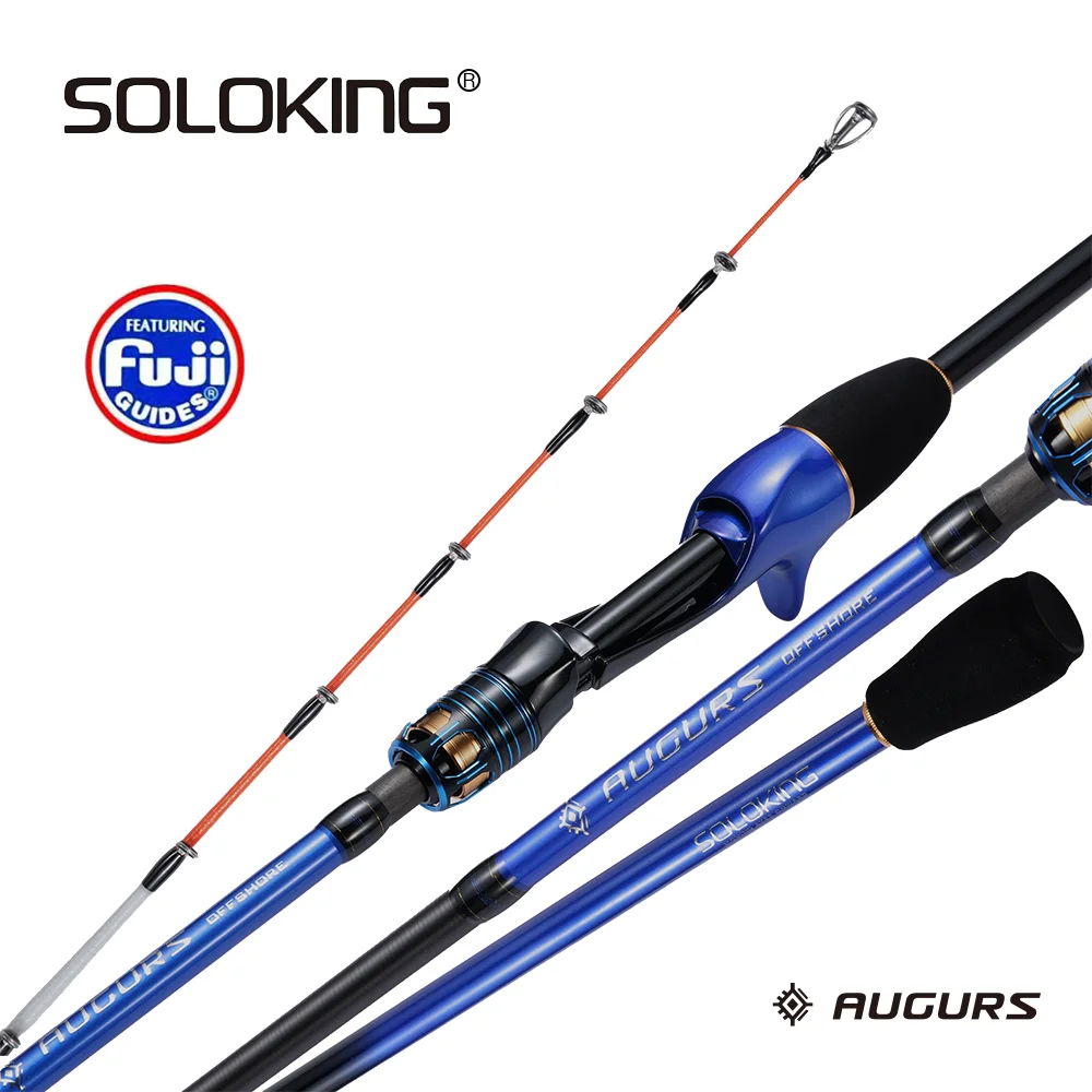 SOLOKING AUGURS  Jigging Rod for Octopus Squid Fishing Rod Tianium Tip with Fuji O Ring Cuttlefish Light Weight 1.55M/1.75M