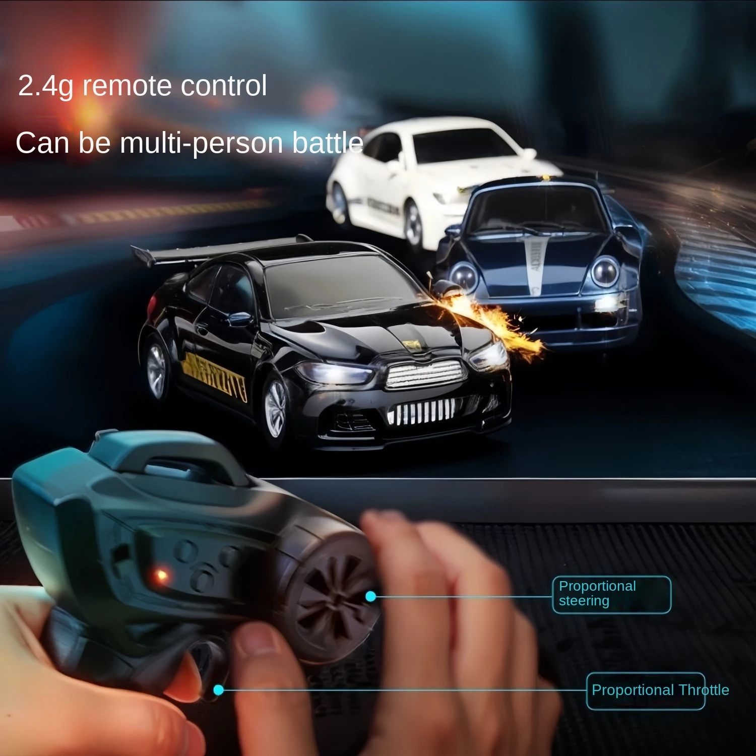 2.4G Rc Car Four-wheel remote-controlled racing car Kf20 1:64 Drift Full proportions Desk Competition Toy Boys Ideal gifts