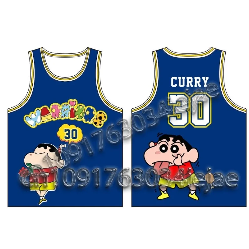 

Номер скорости сушки 2025° Баскетбольная рубашка Crayon Shin chan 30, мужская и женская майка, повседневный топ для спортивных тренировок, популярная