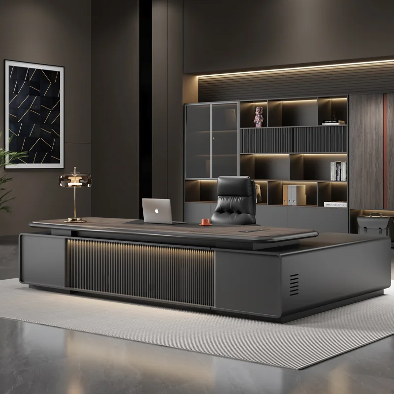 

Высококачественный офисный стол руководителя премиум-класса и комплект мебели с креслом