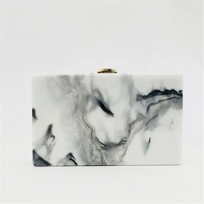 New Designer Wallet Chinoseries Marble Pattern Hangbags Ink Print Acrylic Clutch Purse Vintage Evening Bag Mini Messenger Bags
