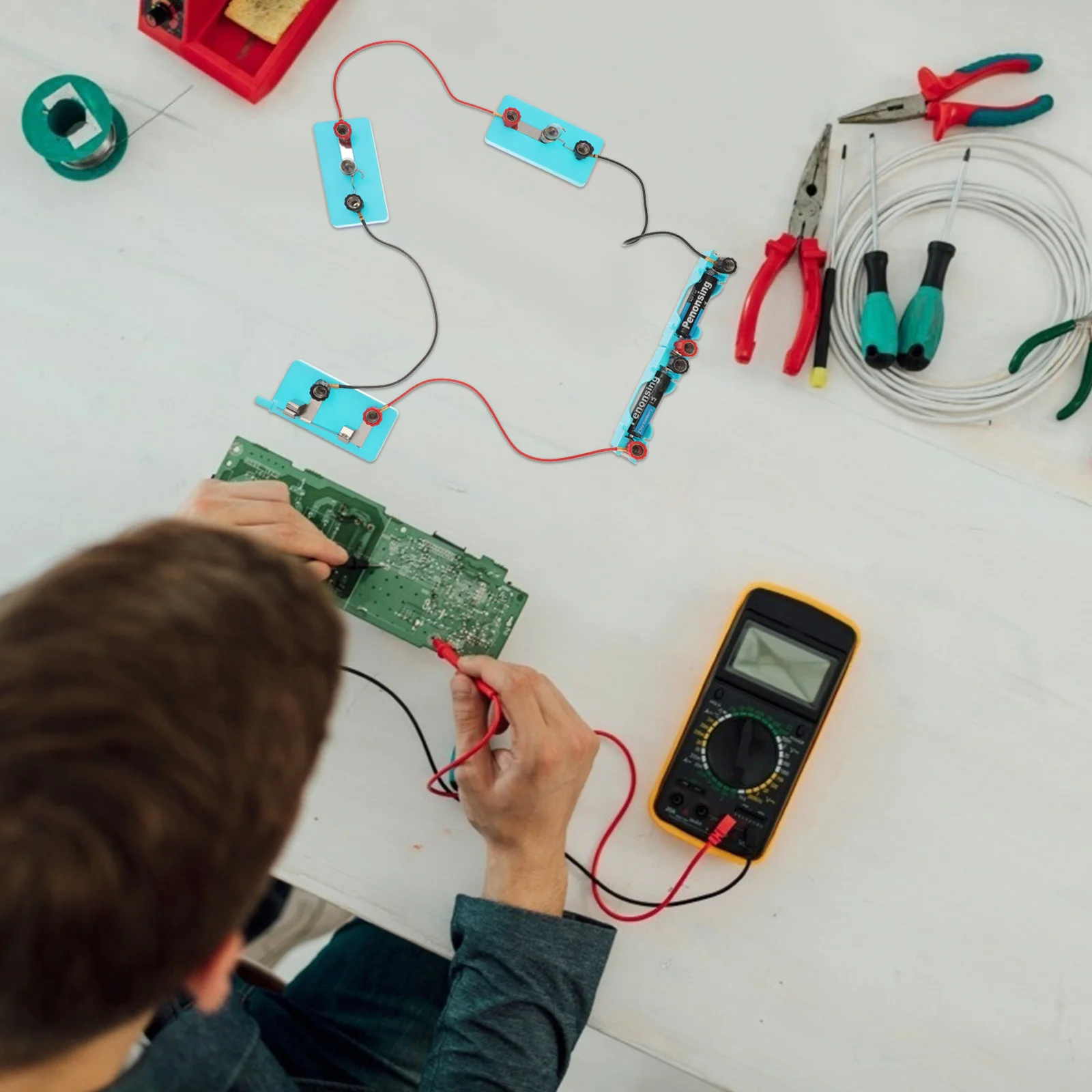 4Pcs Single Pole Single Throw Switch Electrical Experiment Teaching Aids for Physics Basic Circuit Learning DIY