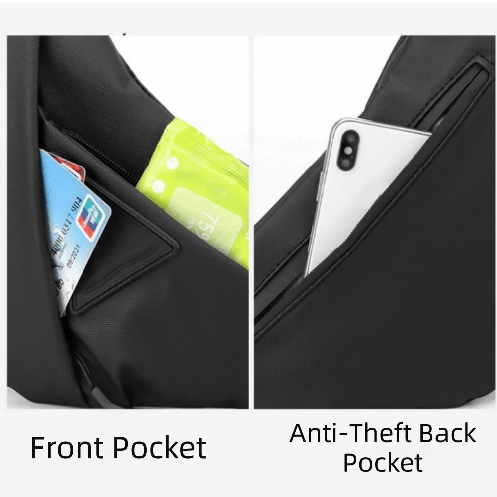 Trend Large capacity Men Sling Bag Lightweight Anti-Theft Crossbody Bag Waterproof Convenient Chest Bag Mobile Phone