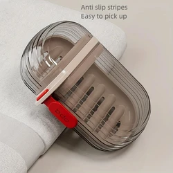 Portable Soap Box Travel Leakproof with Drain Holder Suitable for Bathroom Kitchen Camping Gym Simple Soap Storage Box