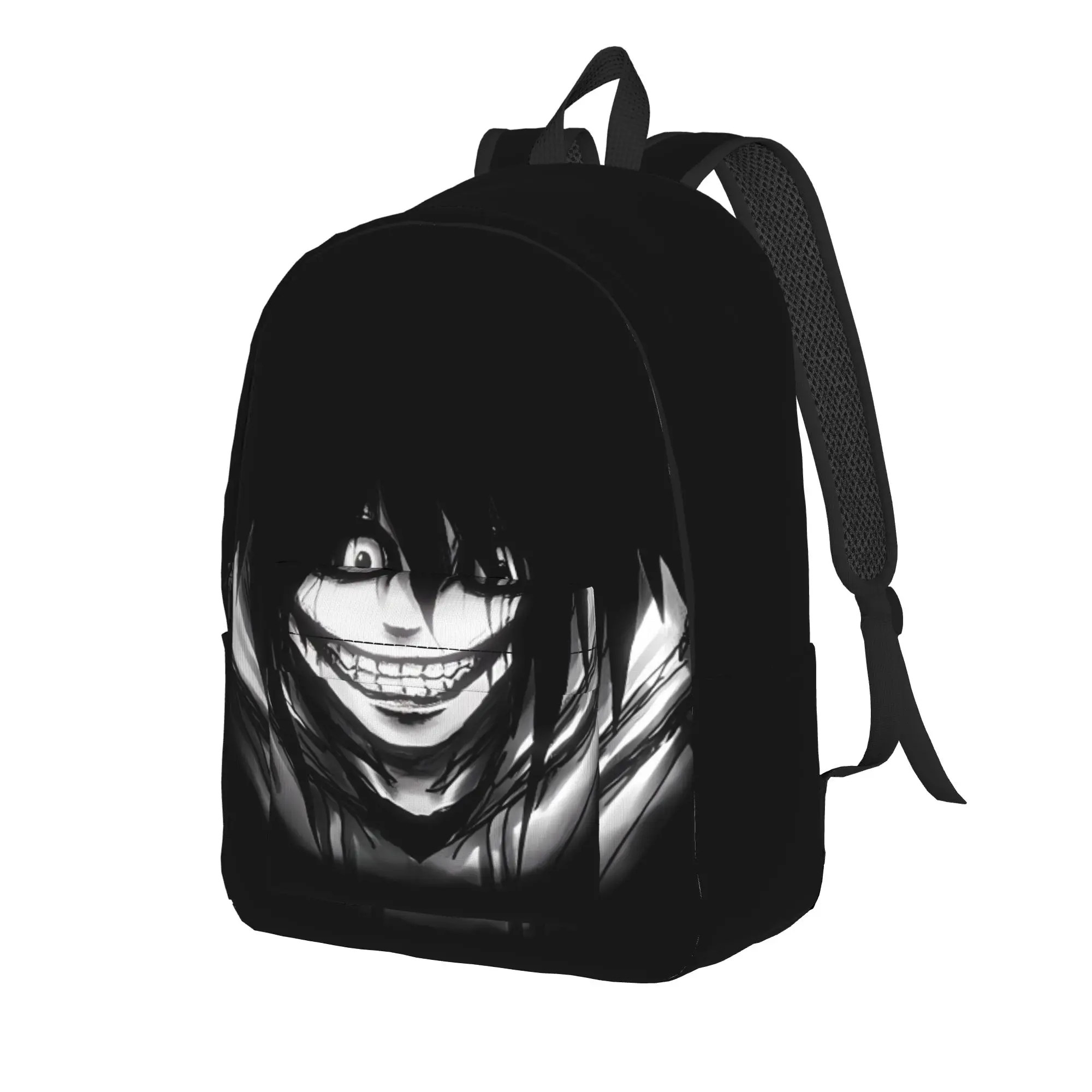 Jeff The Killer Backpack Creepypasta Teen Polyester Cycling Backpacks Print Kawaii School Bags Rucksack