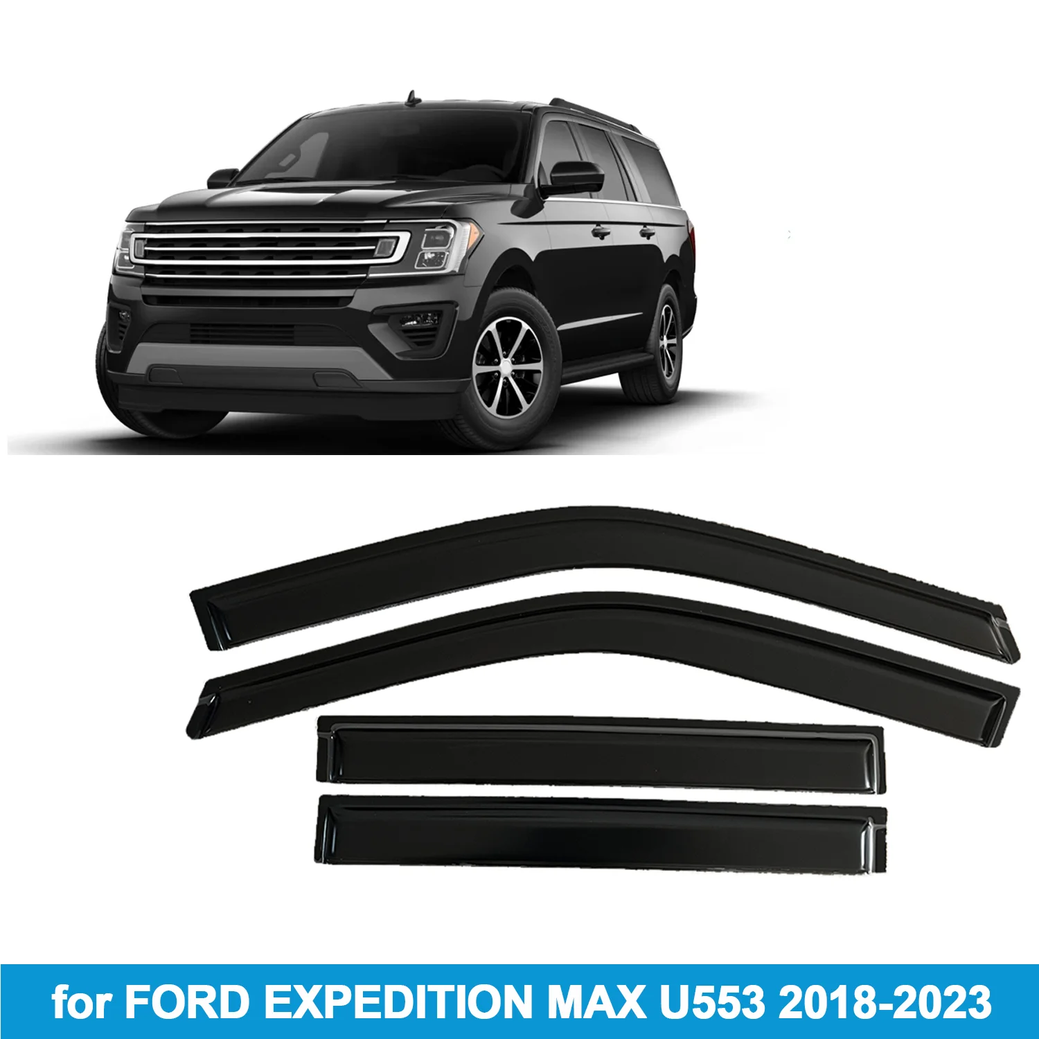 

Оконный козырек для FORD EXPEDITION MAX U553 2018-2023, защита от дождя, боковой дефлектор, защита от атмосферных воздействий, лента для наружного крепления