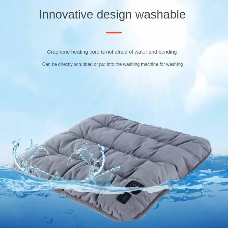 Adjustable Temperature Electric Heating Pad Cushion Chair Car Pet Body Winter Warmer 3 Level Blanket Comfortable Cat Dog 10W