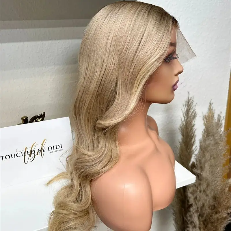 

Длинный коричневый блондин с омбре, парик балаяж, термостойкий парик для косплея для черно-белых женщин, предварительно выщипанная линия волос с волосами ребенка