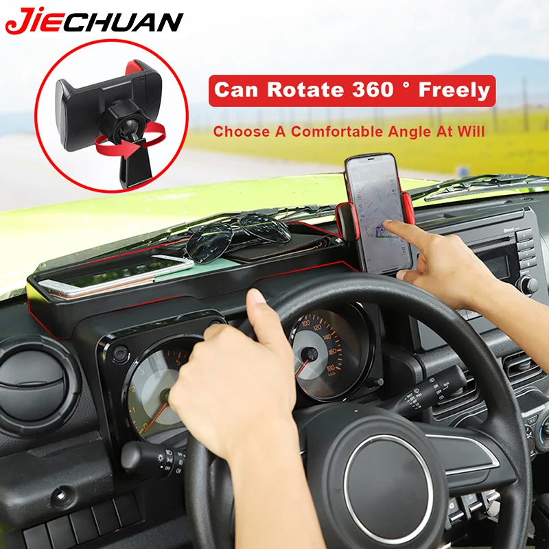 

JIECHUAN ABS Car Multifunction Center Console Storage Box Bracket Accessories Phone Ipad Holder Fit For Suzuki Jimny 2019 Up