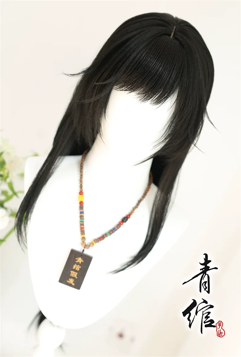Already Styled Xi Shi Cosplay Wig Honor of Kings Long Black Cos Wig Anime Game Role Play Hair Accessory