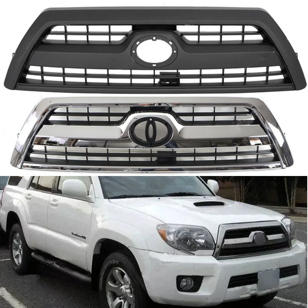 Car Grill For Toyota 4RUNNER 2006-2009 modified with light Grille Grill Mask Front bumper net Car Accessories