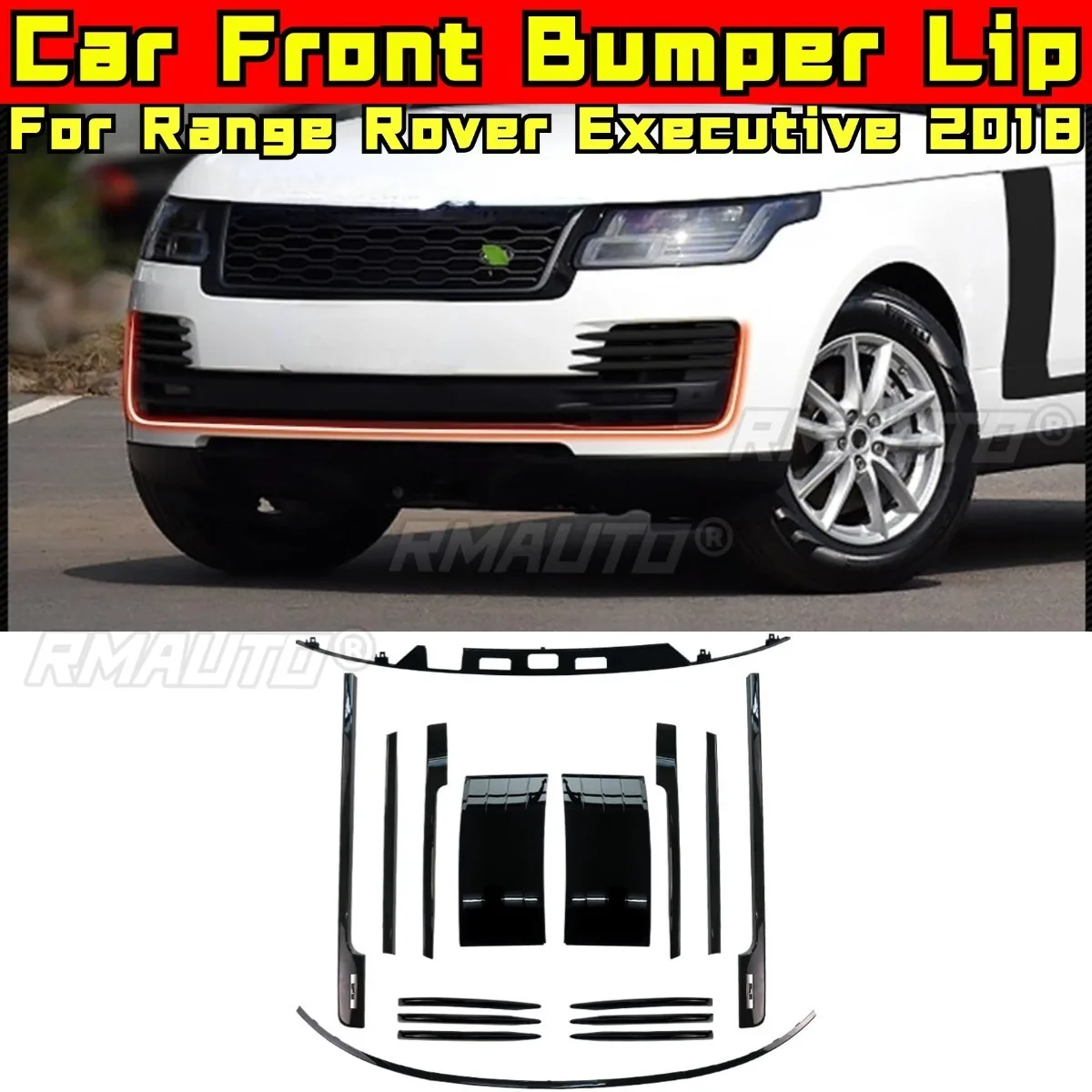 

Для Range Rover Executive 2018, комплект кузова для подбородка, автомобильный передний бампер, разделитель для губ, диффузор, спойлер, защита бампера, комплекты для укладки
