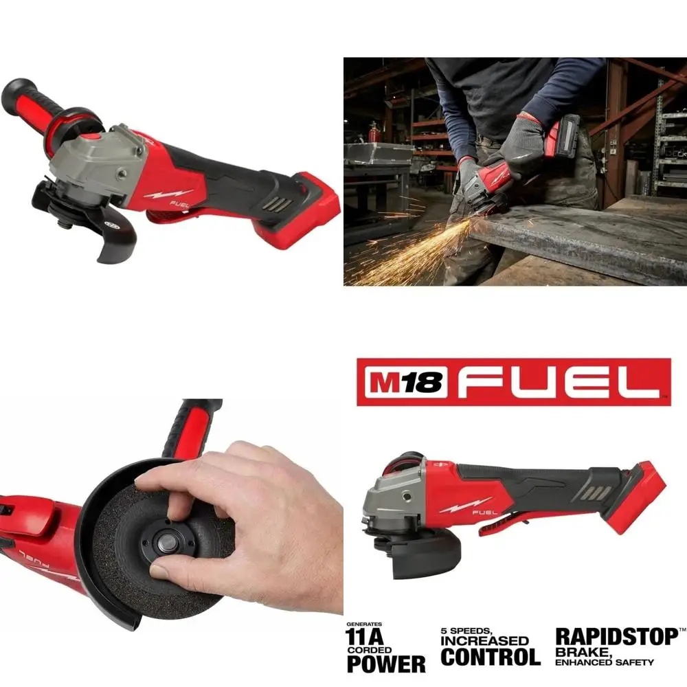 

Cordless 4-1/2 to 5-Inch Angle Grinder with Paddle Switch for 18V Lithium-Ion Batteries - Bare Tool, Ideal for Heavy-Duty Applic